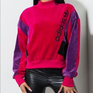 🆕Adidas velvet velour sweatshirt
